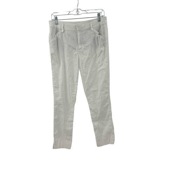 Level 99 white linen cropped pants - Picture 1 of 7